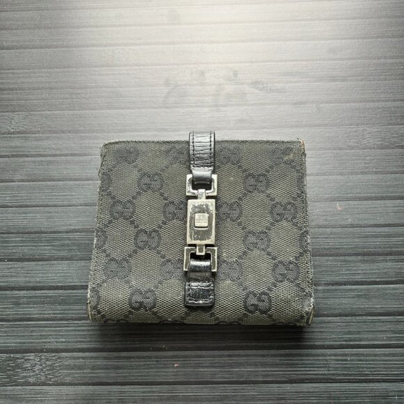 Gucci Compact Wallet Bifold GG Canvas Leather Authentic|Used - Picture 1 of 9